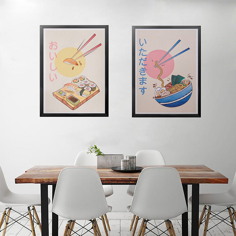Japanese Restaurant Lifestyle - Japanische Stil Küche Essen Poster und