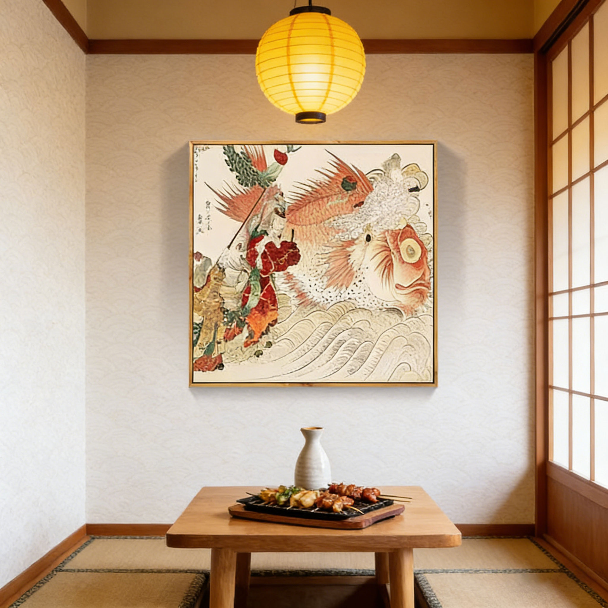 Japanischer Ukiyo-e-Stil Humme – Japanese Restaurant Lifestyle Bewertung und Preis
