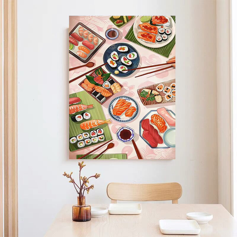 Sushi Lachs Poster Drucke Küch – Japanese Restaurant Lifestyle Bewertung und Preis