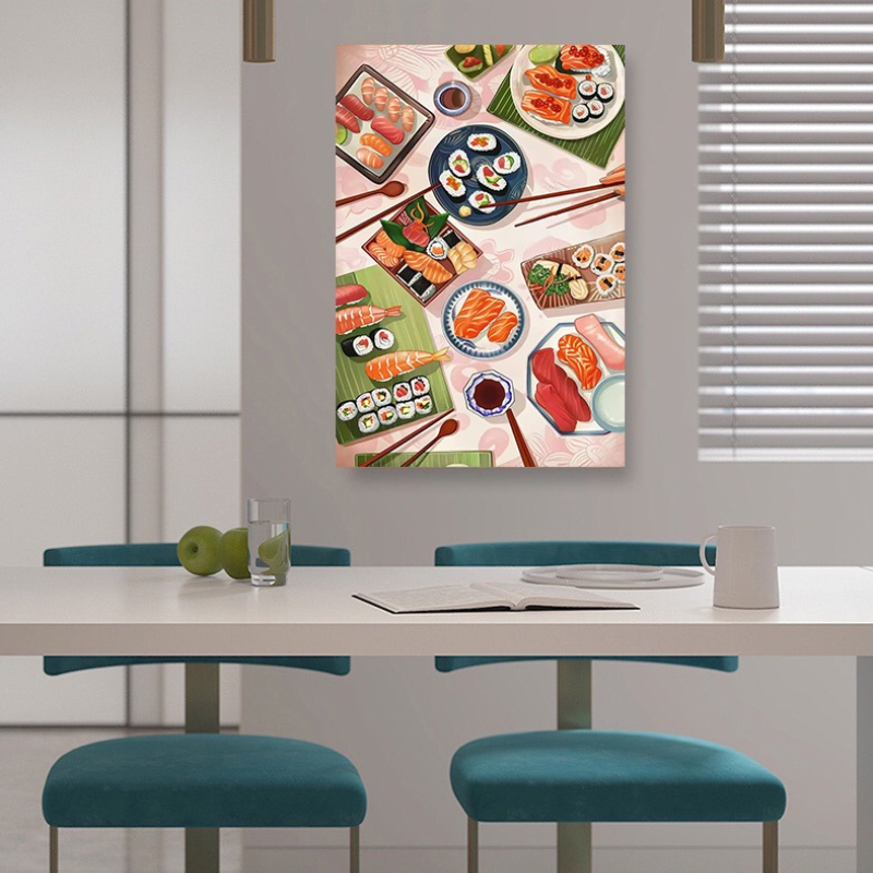 Sushi Lachs Poster Drucke Küch – Japanese Restaurant Lifestyle Bewertung und Preis
