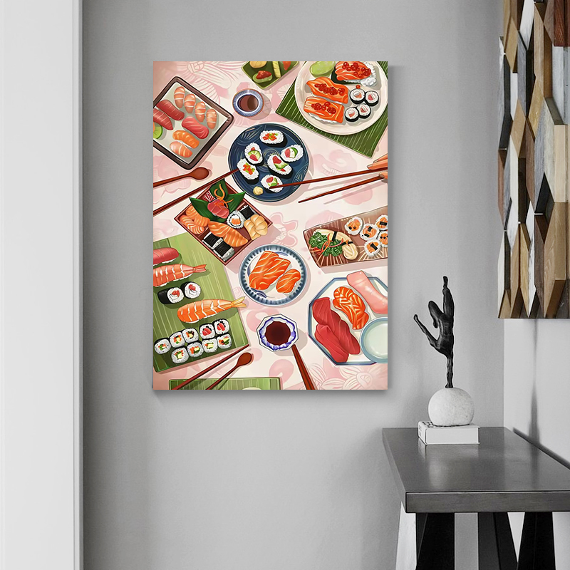 Sushi Lachs Poster Drucke Küch – Japanese Restaurant Lifestyle Bewertung und Preis