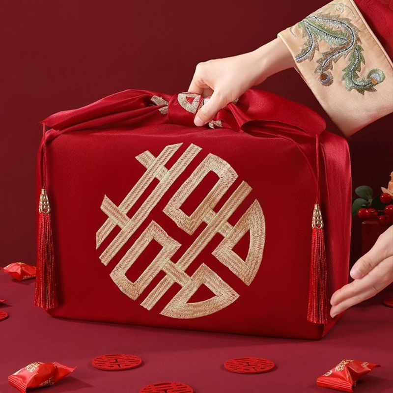 Chinesischen Stil Rotes Tasche – Furoshiki Wrap Cloth Bewertung und Preis